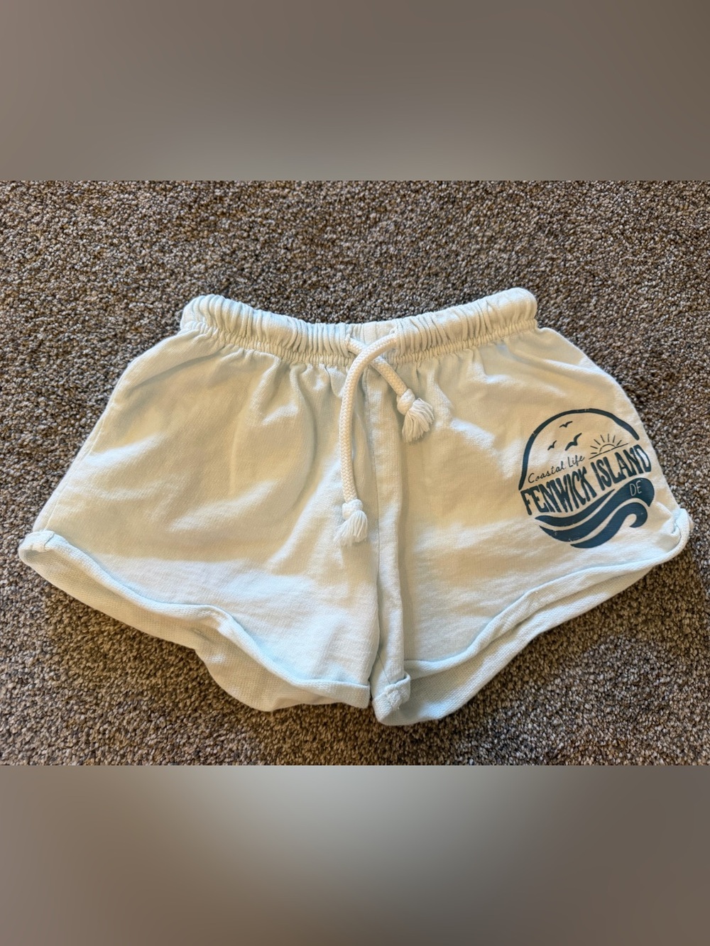 Coastal Life Fenwick Island Light Blue Drawstring Girl’s Shorts
